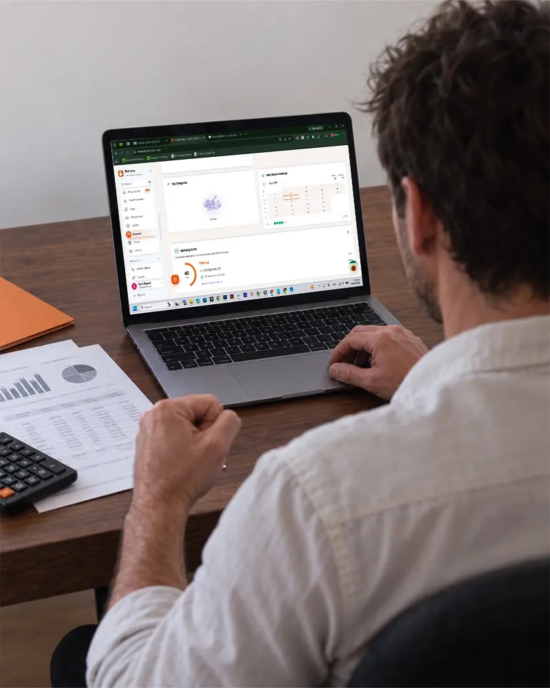 Working through a live dashboard at the desk
