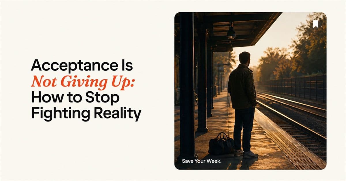 Acceptance vs Giving Up: Stop Fighting Reality
