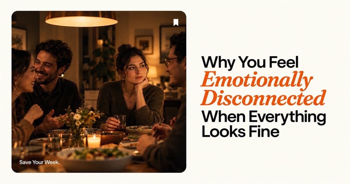 Emotionally Disconnected When Everything Is Fine